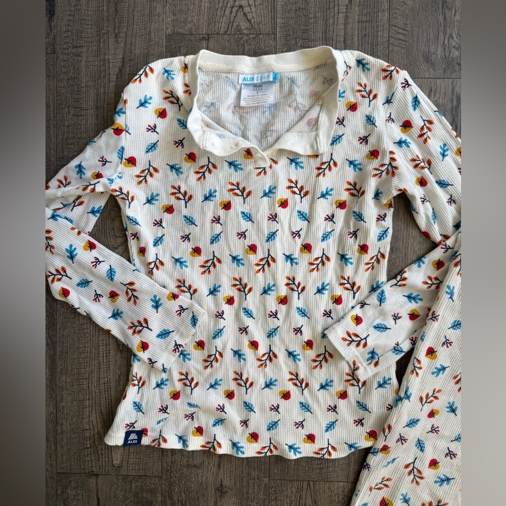 Aldi Gear Fall Waffle Pajama Set- Small - Picture 4 of 6